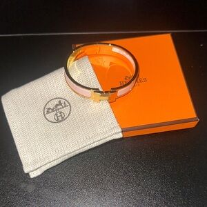 Hermes Pink and Gold Bracelet